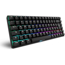 Sharkoon Skiller SGK50 S3 PBT Black,RGB Gaming Keyboard, Gateron G PRO 3.0 Yellow, 75% Layout