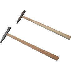 2 medinių plaktukų rinkinys su mediniu 50 g ir 75 g CV smailiuoju kotu