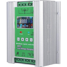 Therj Wind Solar Hybrid Charge Controller, 1000W MPPT High Performance Automatic Identification Voltage Boost Charge Controller with LCD Display for Mains Independent Wind Solar Hybrid Systems (DC12V