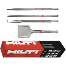 Hilti TE-CX (TE-CP) Chisel Set, SDS Plus, 250 mm Length, 4 Pieces, High Alloy Tip #282313