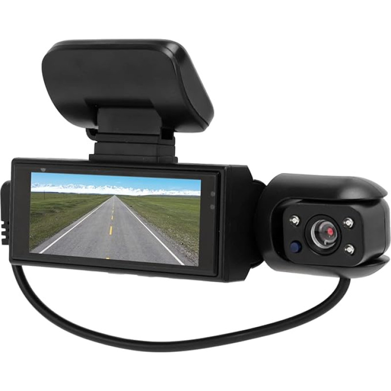Dash Cam Front and Rear 1080P Car Recorder with Night Vision, Loop-A Recording and Motion Detection, Car Dashboard Camera, Parking Reversing Monitor