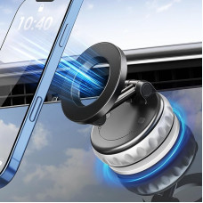 maxtachi Magnetic Phone Car Mount, Foldable & 360° Rotation, Fits MagSafe Car Mount for Dashboard, Alloy Magnetic Phone Holder for iPhone 16,15,14,13,12
