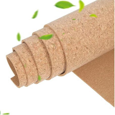 Cork Board Roll, Self Adhesive Cork Board Roll, Cork for Bulletin Boards, Natural Cork Tiles, Ideal for Home Decoration/Protecting Message Vision Boards (Size: 122 x 246 x 0.8 cm)