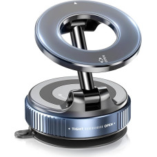 Magnetinis telefono laikiklis, magnetinis automobilinis telefono laikiklis, dvigubas ID siurbtukas, sulankstomas 360° reguliuojamas visiems išmaniesiems telefonams ir visiems automobilių modeliams