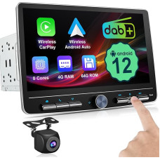 Android Car Radio with 10.1 Inch Screen 2 DIN 9863 4+64 Carplay Android Car