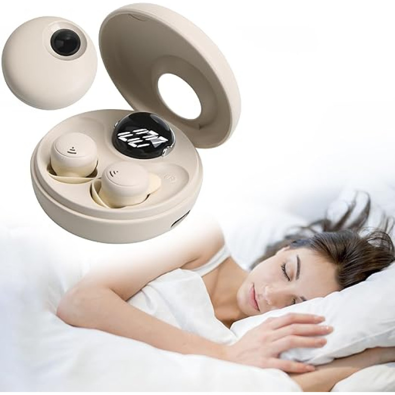 Sleep Headphones Bluetooth, Mini Headphones for Sleeping, Wireless Bluetooth 5.3 Liquid Silicone, Invisible Sleep Headphones, Passive Noise Reduction, for Training, Work, Travel