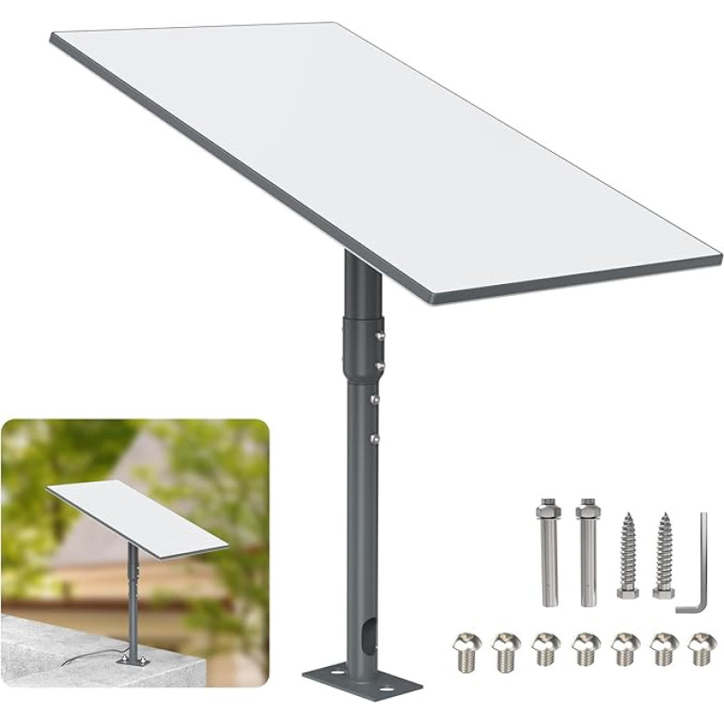 EDUP Love Starlink Vertical Bracket, Starlink Mounting Kit for Gen 3 Dishy, Starlink Kit with Integrated Pipe Adapter, Satellite Antenna Kit with Installation Tools, Screws