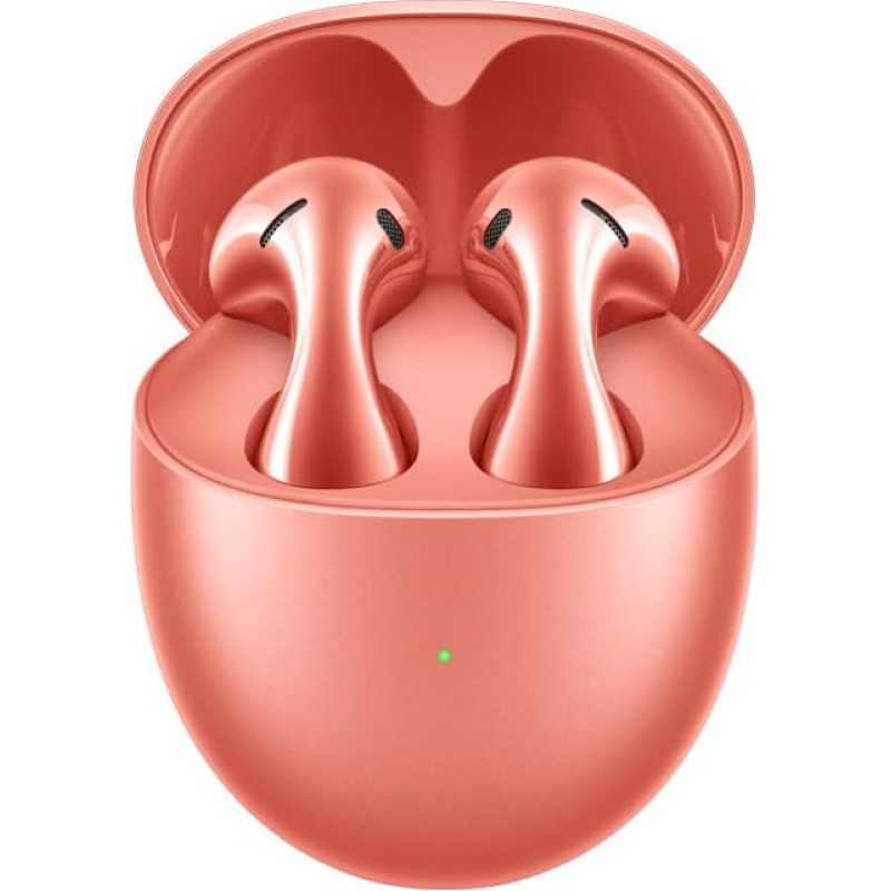 HUAWEI FreeBuds 5 TWS Bluetooth Headphones, Ultra Magnetic Speaker, Continuous Curves for a Perfect Fit, Up to 30 Hours Battery Life, IPX4 Waterproof, Coral Orange
