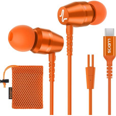 OMNITONE USB C ausinės, 5 metų garantija iPhone 16 15 Pro Max Plus Samsung Galaxy S24 S23 Ultra S22 S21 FE S20 A53 A54, C tipo USB ausinės su mikrofonu, skirtos iPad -