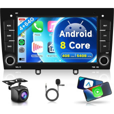8 Core 4G+64G Android Autoradio 2 Din für Peugeot 308 408 2010-2024 7 Zoll Touchscreen Autoradio mit Wireless Carplay Android Auto Navi GPS WiFi Mirror Link Bluetooth FM/RDS/EQ/USB/SWC Rückfahrkamera