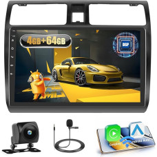 Fuluku 4+64G Android Car Radio for Suzuki Swift 2003 2004 2005 2006 2007 2008 2009 2010 with Wireless Carpaly & Android Car, 10.1 Inch IPS Touch Screen Radio with Bluetooth 5.0/GPS/Rear View Camera/FM