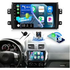 2G + 64G Android 13 Car Radio Pour Suzuki SX4/Fiat Sedici 2006-2013 Avec Carplay/Android Car, 10.1 Pouces Écran Avec Navigation 2DIN with Bluetooth WiFi FM/RDS Radio Mirror Link + Caméra de Recul