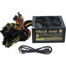 Mining Machines Power Supply 1800 W, Deluisho Power Supply PC Supports 8 GPU Card Power Supply (110V-220V), Suitable for BTC ETH ETC ZEC ZCASH DGB XMR Mining Machine (with Power Cable)