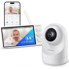 Baby Monitor with Camera 5.5 Inch LCD 2K 3MP HD Video Baby Monitor WiFi with App 4000 mAh Battery Infrared Night Vision 2-Way Audio Vox Mode 4X Zoom Intelligent Monitoring