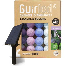 GuirLED - 16 Ball String Lights Outdoor LED Waterproof IP65 High Efficiency Solar Panel Auto On/Off 16 Balls Blueberry