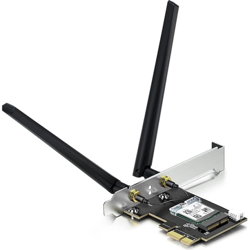 Tylogy Wireless Card AC1200Mbps PCIe Bluetooth 5.1 Bi-Bands 5GHz/2.4GHz Ultra High Gain External Antennas Realtek RTL8822CE Compatible with Windows 10/11