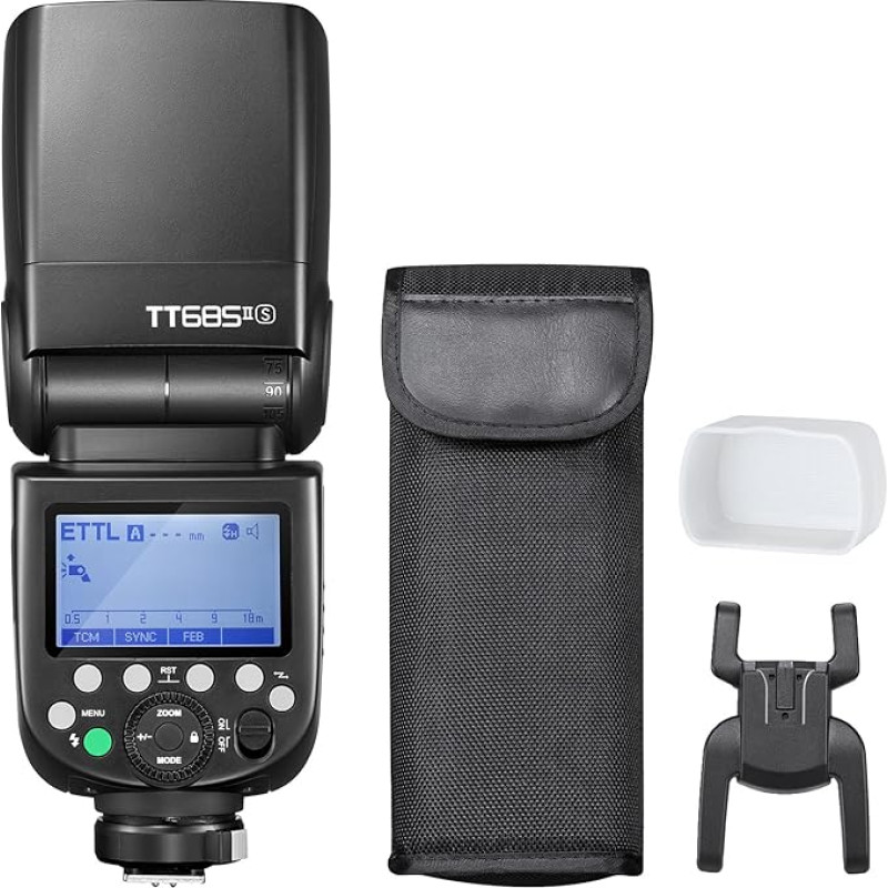 Godox TT685II-S E-TTL didelės spartos sinchronizacija 1/8000s GN60 2.4G belaidė pagrindinė išjungta blykstė Speedlite Speedlight, suderinama su 
