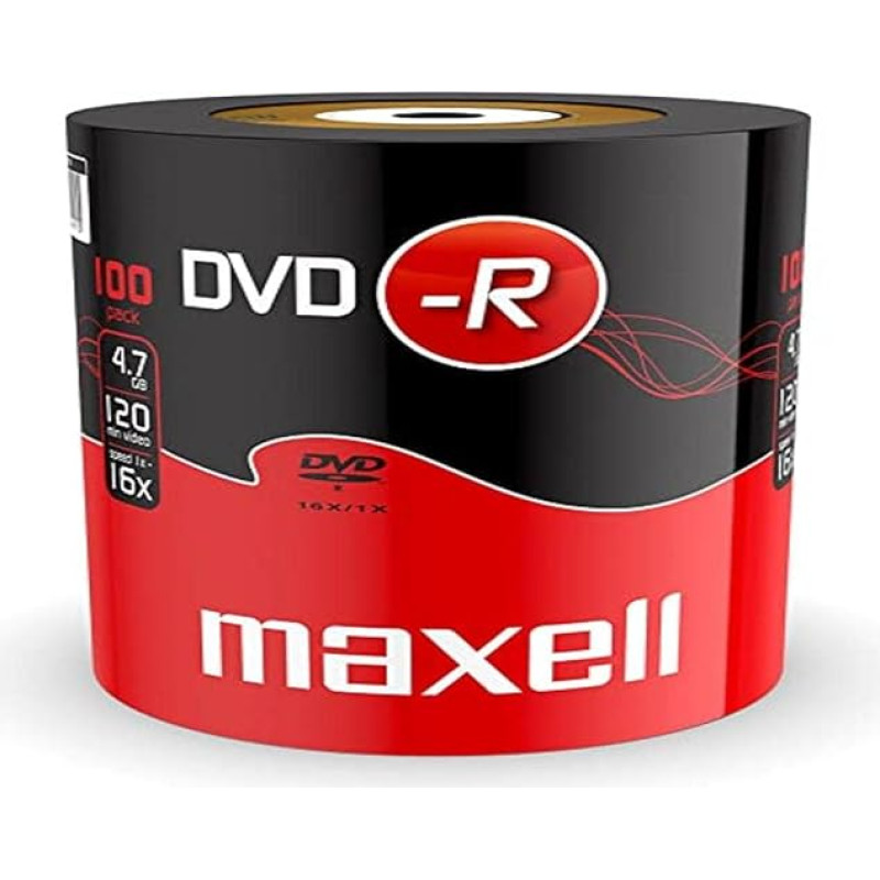 Maxell Dvd-R 16x 4.7gb 120min Discs (Pack of 100)