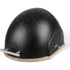 Maestro MR-1678-G Bread Bin, Sliding Lid, Bread and Pastry Storage Container, Modern Design, Bread Box, Black