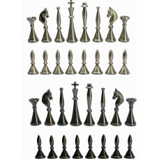 Žalvario šachmatų figūros, monetos, šachmatų figūros, vario metalinės šachmatų figūros - rankomis drožinėtos sidabro ir vario apdailos figūros