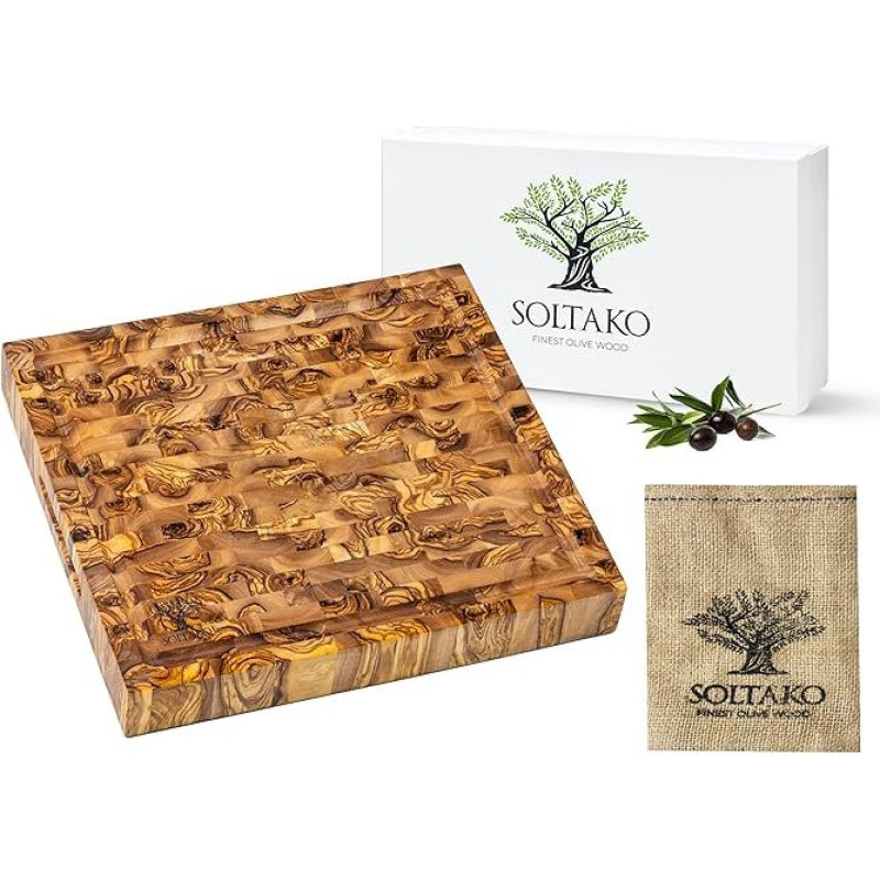Le Mosaique Solid Olive Wood Chopping Board