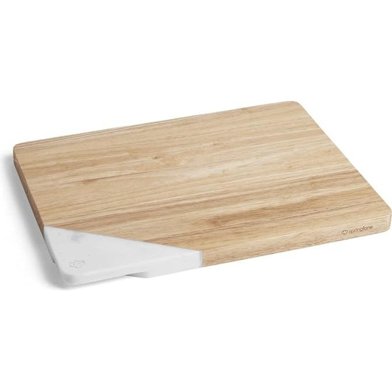 Springlane Chopping Board Rubber Wood & Marble 43 x 32 x 2.5 cm