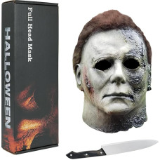 Xambop Michael Myers kaukė Pilna galvos siaubo juoda latekso kaukė kostiumas rekvizitai