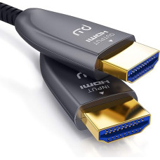 CSL - HDMI kabelis 2.0 b Šviesolaidis 25 m - 4k 60 Hz su HDR - Optinis HDMI kabelis Šviesolaidis - 3D - ARC - CEC - HDCP 2.2 - YUV 4 x 4 x 4 - Greitas HDMI kabelis - Šviesolaidis - Aliuminis