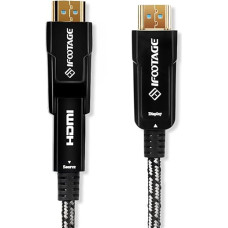 IFOOTAGE 4K HDMI šviesolaidinis kabelis 2.0 10 m, itin didelės spartos 18 Gb/s Ethernet, didelės spartos 4K @ 60 Hz, palaiko dinaminį HDR, 