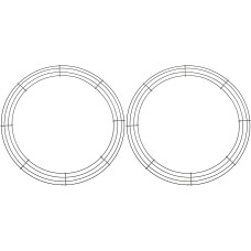 Cabilock Pack of 2 Christmas Wreaths Made of Wire Christmas Decoration Wreath Blank Table Wreath Metal Wire Wreath Rings Metal Wreath Frame Wire Ring for Crafts Wreath Frame Flowers Iron Wire