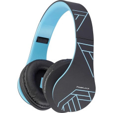 PowerLocus Wireless Headphones Over Ear Headphones Bluetooth with Microphone Foldable Soft Ear Pads Hi-Fi Stereo Bass Headset Wireless and Wired Mode for Kids/Adult/TV/PC/Home Office (Blue)