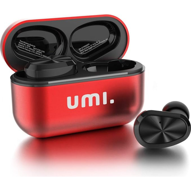 Umi. Essentials TWS Bluetooth 5.0 IPX7 W5s Wireless In-Ear Headphones for iPhone Samsung, Huawei with Patented Smart Metal Charging Case