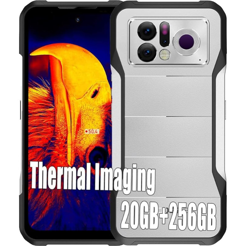 DOOGEE V20 PRO (2023), 5G Thermal Imaging Camera, Smartphone without Contract, Mobile Phone 20 GB + 256 GB, 64MP + 24MP + 16MP Camera, 6.43 AMOLED FHD+, 6000 mAh Battery, Waterproof IP68, NFC FM