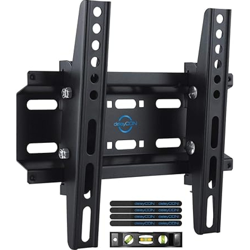 deleyCON Universal TV Monitor Wall Mount 23 - 42 Inch (58 - 107 cm) Tiltable - 35 kg - up to VESA 200 x 200 - LCD LED OLED TFT TV Mount Holder