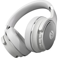 Raycon Everyday Wireless Bluetooth Over Ear Headphones with Active Noise Cancellation, Awareness Mode and Built-in Microphone, IPX 4 (Frost White)