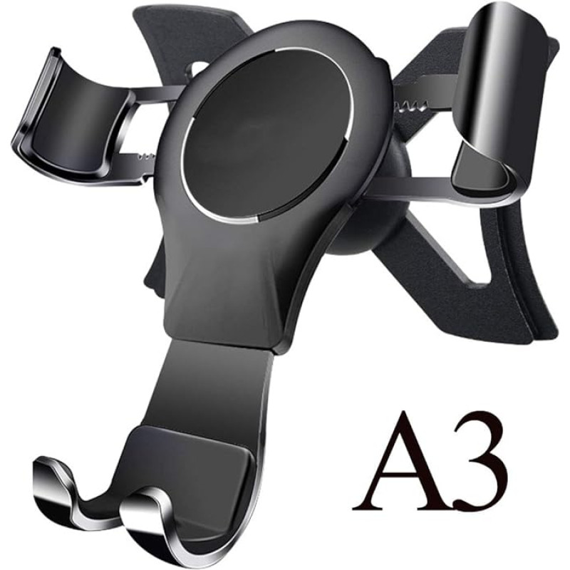 NewTH Audi A3 Phone Holder Car Air Vent 360 Degree Rotating Aluminum Alloy Phone Holder Car Holder Gravity Mobile Phone Holder for Audi A3/S3 2014-2019