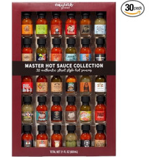 Thoughtfully - Hot Sauce Gift Set - Tasting Set with 30 Different Hot Sauces - Worldwide Inspired