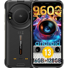 Ulefone Power Armor 16S Outdoor Mobile Phone 2024, Android 13 Outdoor Smartphone Octa-Core, 122dB Speaker 9600mAh Battery 16+128GB/SD-128GB, 50MP Camera IP68 Waterproof NFC/OTG/GPS 4G Dual SIM Black