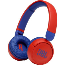 JBL Jr310BT Wireless On-Ear Headphones for Kids, Bluetooth Headphones with Microphone, Safe Sound Under 85dB Volume, 30 Hour Battery, Foldable, Comfortable, Simple, Soft, Cool Colors(Red), Small