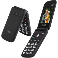 Qubo 4G Senior Mobile Phone Folding Mobile Phone Without Contract Mobile Phone Large Mobile Phone for Seniors Display 2.4 Inch SOS Function Support Dual SIM Quick Call FM Radio