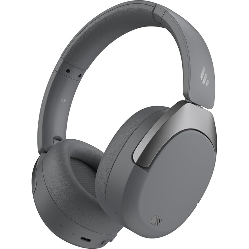 Edifier W830NB Wireless Over Ear Headphones with -45 dB ANC, 94 Hours Battery, LDAC Hi-Res Sound, Spatial Audio, Quick Charge, Bluetooth V5.4 - Grey