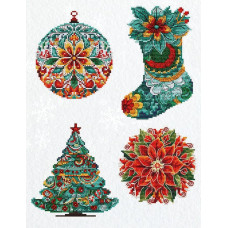 Luca-S 4 Counted Cross Stitch Kit Toy Christmas Decoration