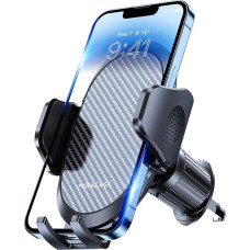 Miracase Car Phone Holder with the Latest Metal Hook Clip, Mobile Phone Holder for Ventilation, Hands-Free Universal Car Mount for iPhone, Android and All Smartphones, Dark Black