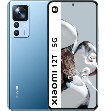 Xiaomi 12T 5G Smartphone+Kopfhörer, 8+128GB Handy ohne Vertrag, 6.67” 120Hz CrystalRes AMOLED-Display, 108MP Pro-Grade-Kamera, 120W HyperCharge, 5000mAh, Blue (DE Version + 2 Jahre Garantie)