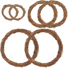 Rattan Wreath Wall, 3 Pieces Willow Wreath, Natural, Decorative Wreath, Natural Christmas Wreath, Rattan, Door Wreath, Hanging Door Wreath, Wooden Wreath, DIY for Table Decoration, Wall Decoration,