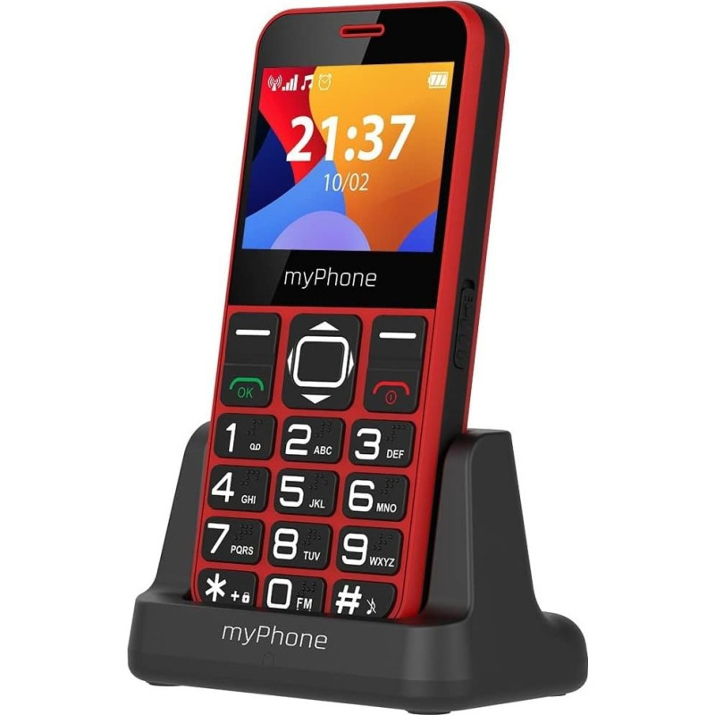 MP myPhone Halo 3 Senior Mobile Phone Without Contract 22 Inch Large Button Mobile Phone Cordless Phone for Seniors Senior Mobile Phone with Charging Station Bluetooth Camera Emergency Call Button