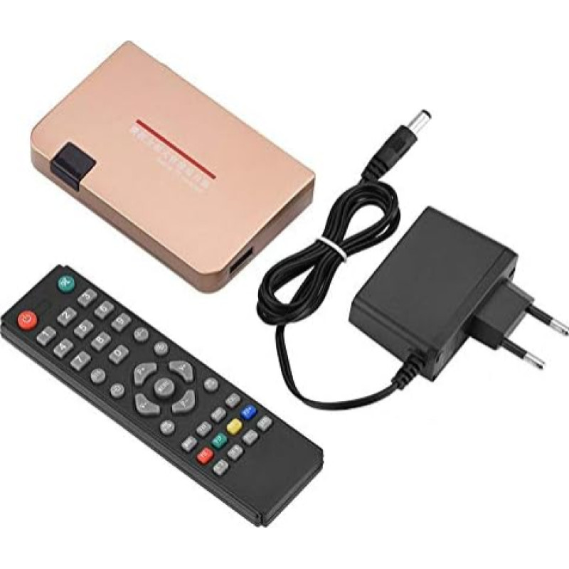 RF to HDMI Converter, All-Standard Converter Analogue TV Receiver with Adapter, Remote Control, 100-240V (EU Plug)