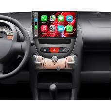 [2+64G] SIXWIN Android 13 Carplay & Android Car Radio for Peugeot 107/Citroen C1/Toyota Aygo, 10.1 Inch Capacitive Touchscreen Supports WiFi/GPS/FM/Bluetooth/SWC/Mirror Link