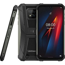 Ulefone Armor 8 Outdoor Smartphone Android 10, 6.1 Inch HD+ IP68 Waterproof Robust Mobile Phone without Contract, Helio P60 4GB + 64GB, 16MP Quad Camera, NFC Dual SIM, Face Unlock Fingerprint Black