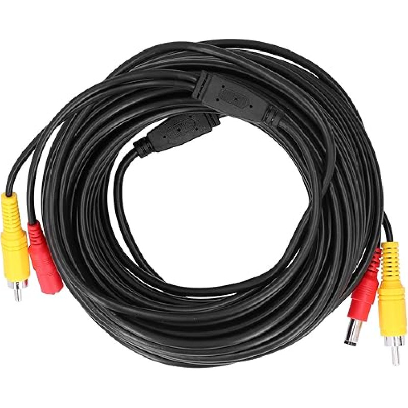 CCTV Audio Video Cable RCA + DC Connection 2 in 1 Video Power Cable for Surveillance Camera DVD Player (10 m)